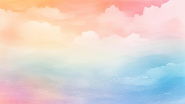 Colorful clouds with a pastel background vector