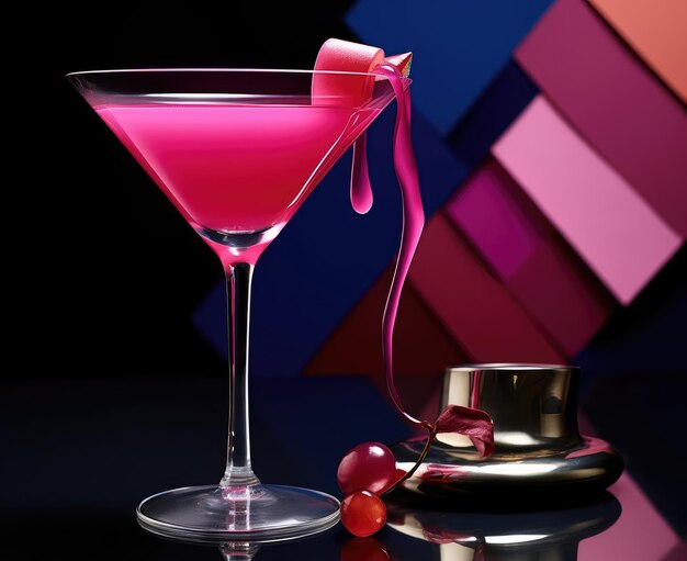 A colorful cocktail