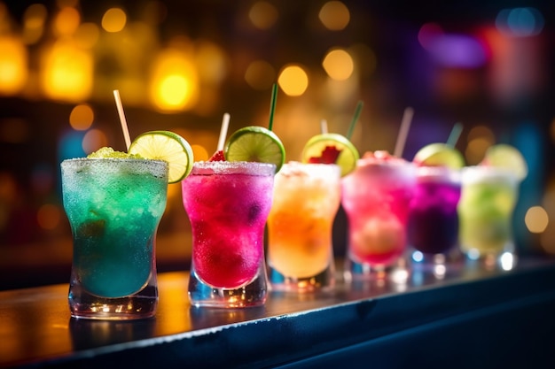 Colorful cocktails served with Latin flair Latin party