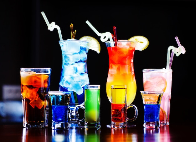 Colorful cocktails