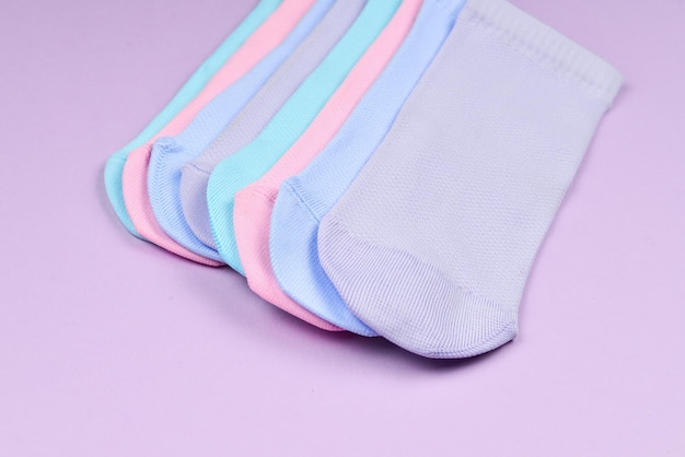 Colorful collection of cotton socks