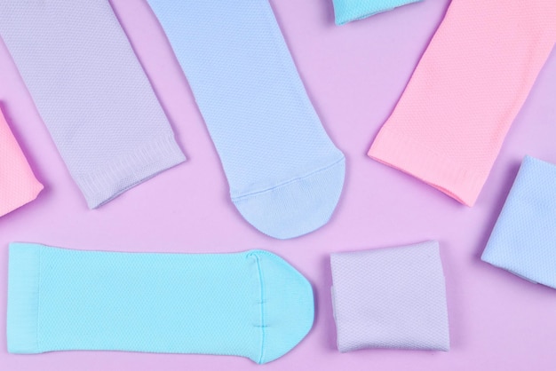 Colorful collection of cotton socks