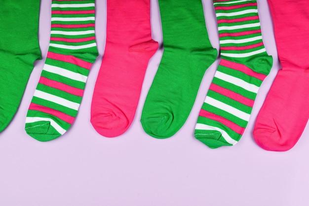 Colorful collection of cotton socks