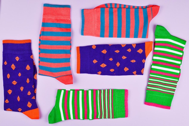 Premium Photo | Colorful collection of cotton socks