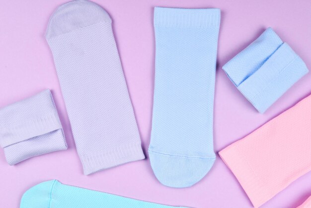 Colorful collection of cotton socks