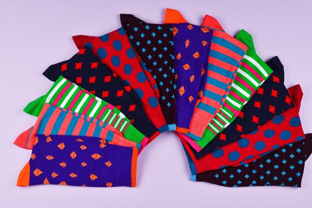 Colorful collection of cotton socks