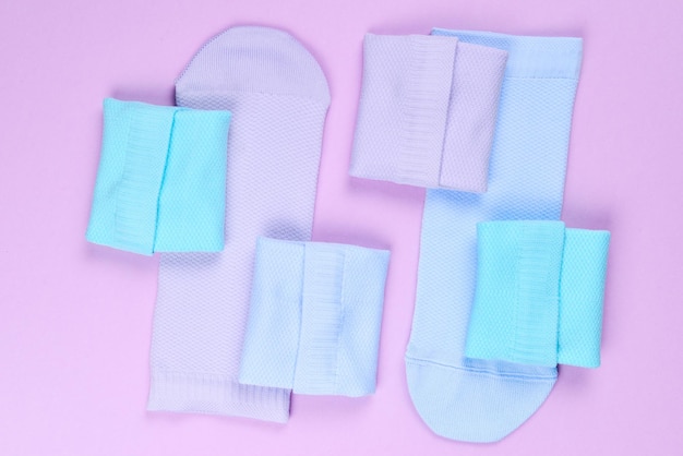 Colorful collection of cotton socks