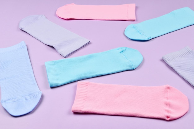 Colorful collection of cotton socks