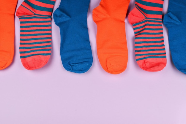 Colorful collection of cotton socks