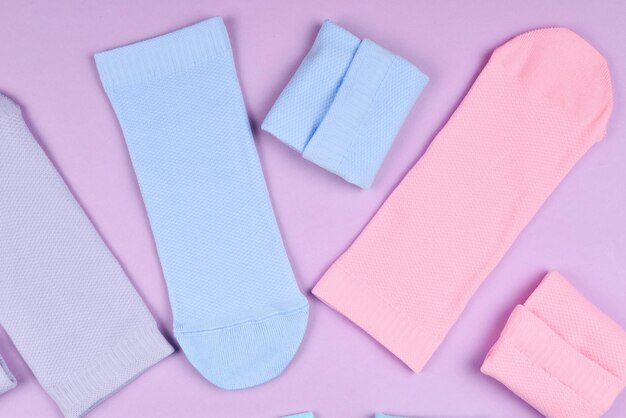 Premium Photo | Colorful collection of cotton socks