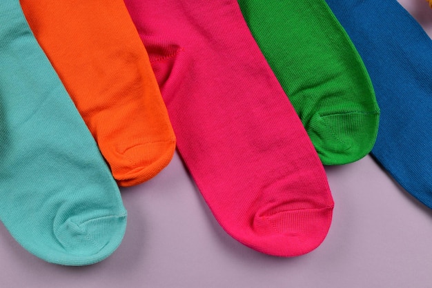 Colorful collection of cotton socks