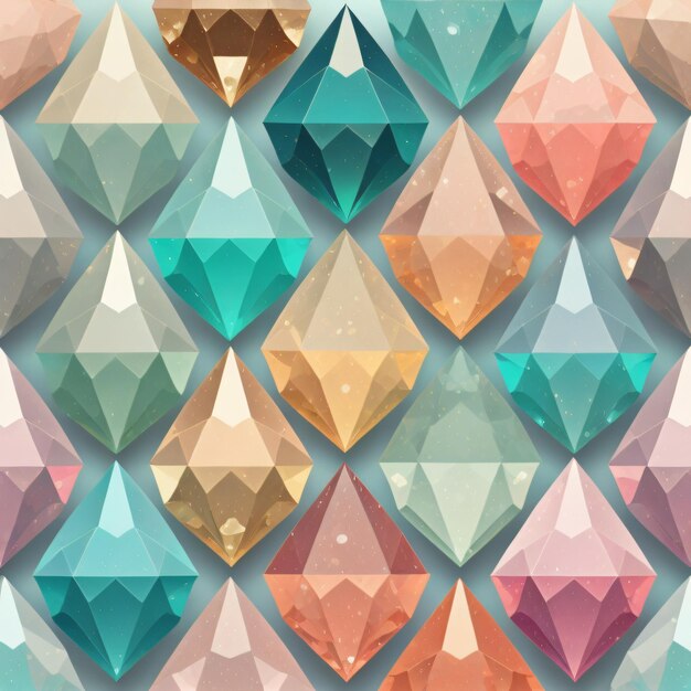 A colorful collection of geometric shapes by person.