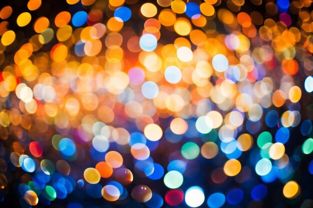 Colorful color lights bokeh blur background