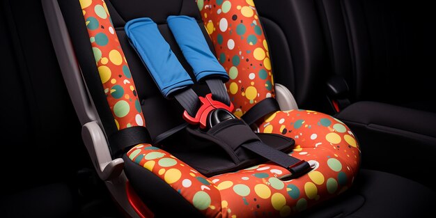 Photo colorful comfort for child car seat