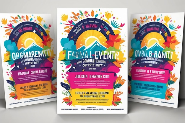 Flyer colorato per eventi comunitari