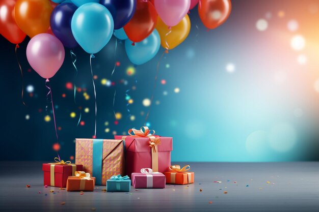 Colorful composition of birthday items with copy space