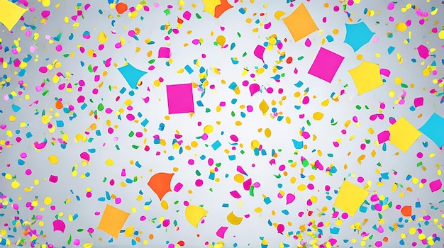 Colorful confetti background in flat style