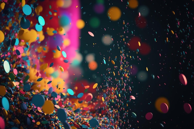 Colorful confetti design for a party