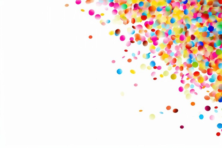 Photo colorful confetti effect background
