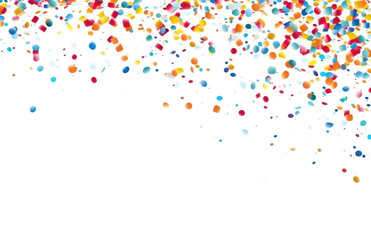Photo colorful confetti effect png transparent background