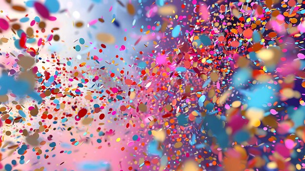 Colorful confetti falling from the sky in a party or celebration