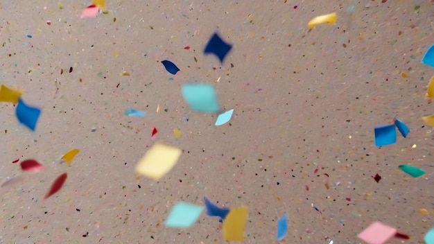 a colorful confetti is being thrown over a beach