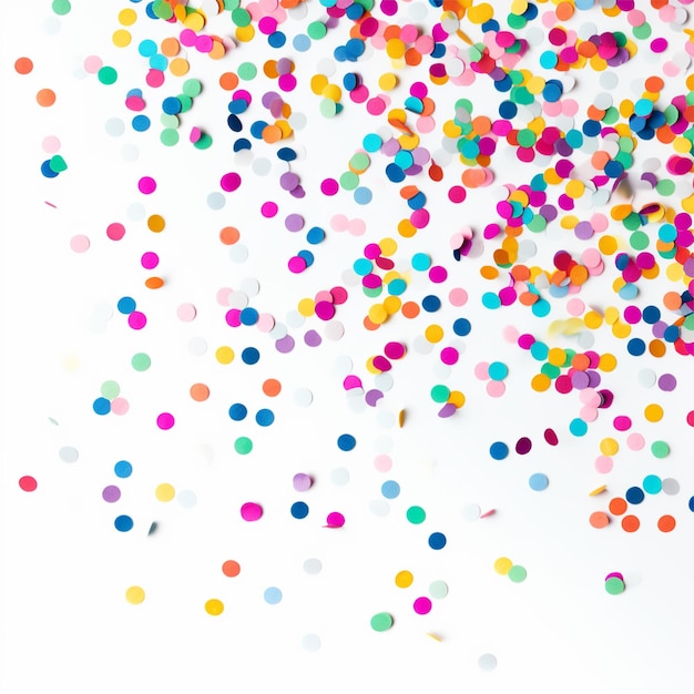 colorful confetti isolated on white background