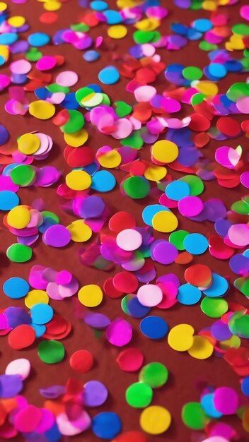 Colorful confetti at party