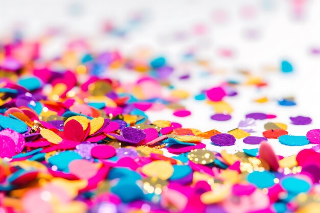 Colorful Confetti in Vibrant Scene