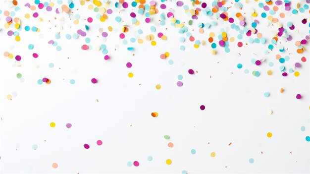 Photo colorful confetti on white background vector illustratio