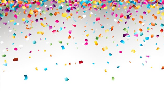 Photo colorful confetti on a white background