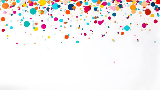 Photo colorful confetti on a white background