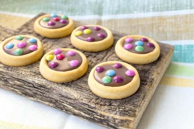 Colorful cookies glaze