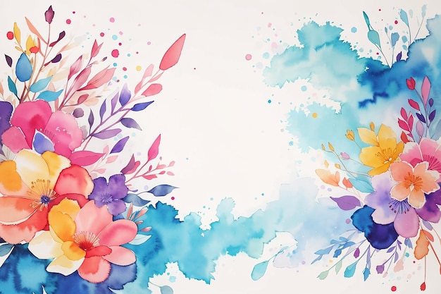 Colorful copy space watercolor texture background