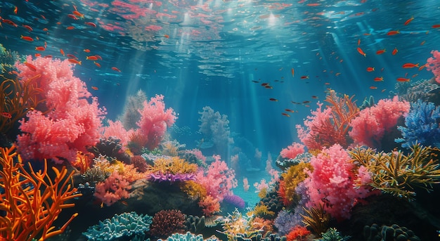 Colorful Coral Reef Underwater