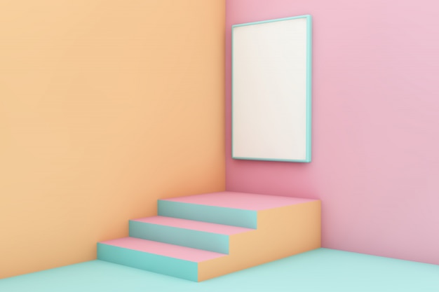 Colorful corner mockup