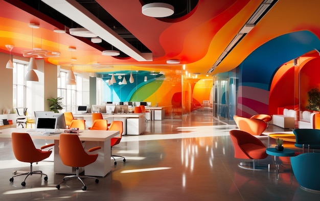 Colorful corporate office