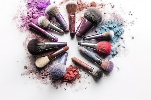 colorful Cosmetic Brushes