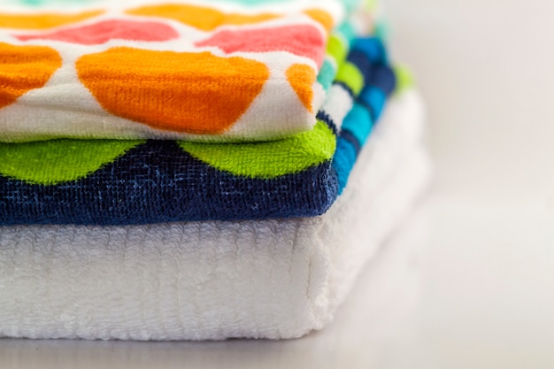 Colorful cotton bath towels