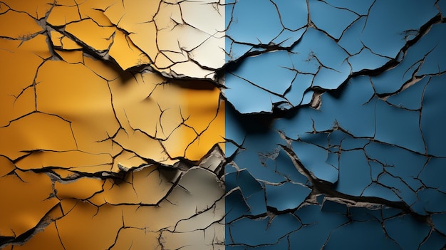 colorful cracked and damaged wall HD 8K wallpaper Stock Photographic Image