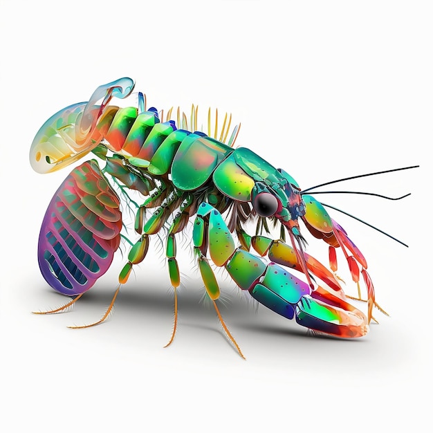 A colorful crayfish