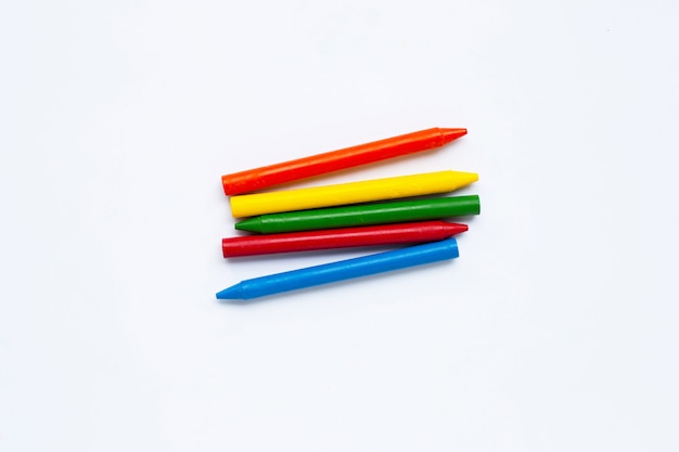 Фото Цветной карандаш на белом