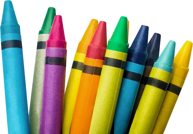 Photo colorful crayons - isolated