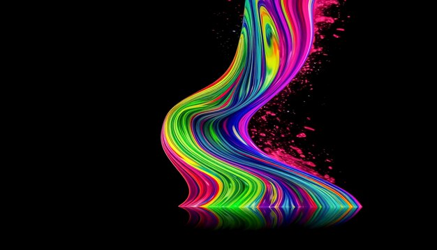 Colorful Creamy Paint: A Whirlwind of Artistic Expression created with Generative AI technology