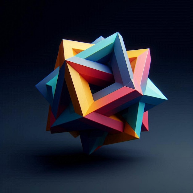 a colorful cube made by colorful and colorful