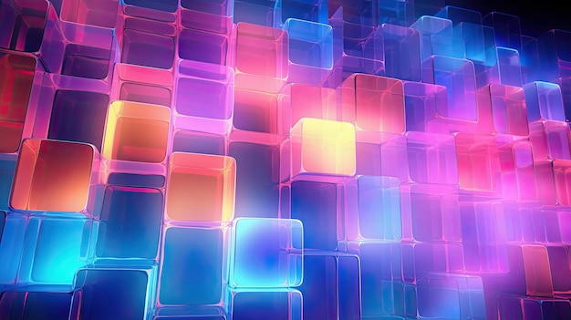 colorful cubes in a colorful display.