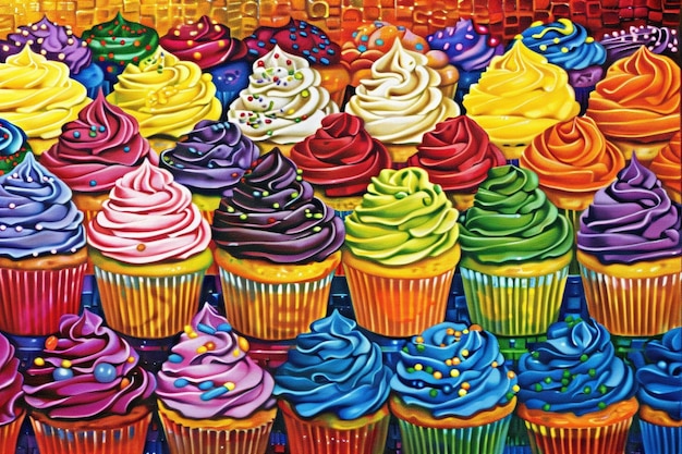 Colorful Cupcake Extravaganza Taste the Joy