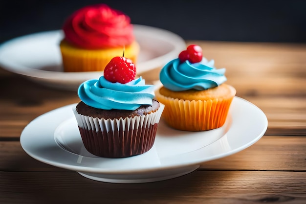 colorful cupcakes with delicious