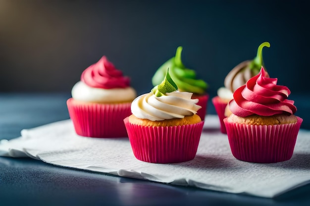 colorful cupcakes with delicious