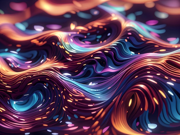 Красочные изогнутые абстрактные вихревые фоновые обои иллюстрации